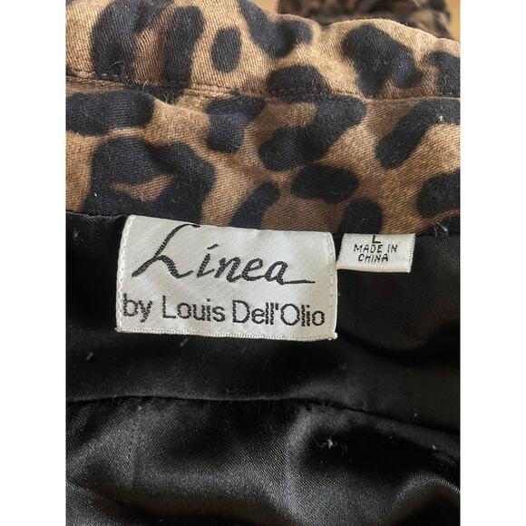Linea by Louis Dell’Olio Leopard Print Utility Jacket Large - Picture 2 of 10